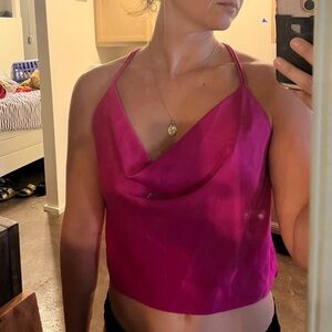 Jay godfrey Hot pink sexy satiny top